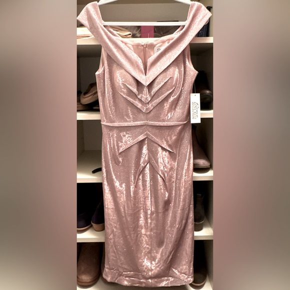 Rene Ruiz Dresses & Skirts - RENE RUIZ Metallic Pink Midi Dress New With Tags Size 8